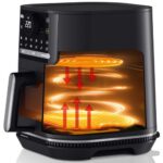 Air Fryer Frytkownica beztłuszczowa BRAUN MultiFry 5 HF5075IBK 6l z okienkiem do obserwacji postępów gotowania