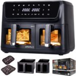 Air Fryer Frytkownica beztłuszczowa ELDOM FR220 Dualo 11l z podwójnym koszem i okienkiem do obserwacji postępów gotowania