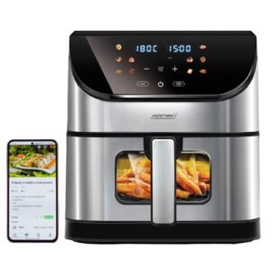Air Fryer Frytkownica beztłuszczowa MPM MFR-10M/WIFI z okienkiem do obserwacji postępów gotowania