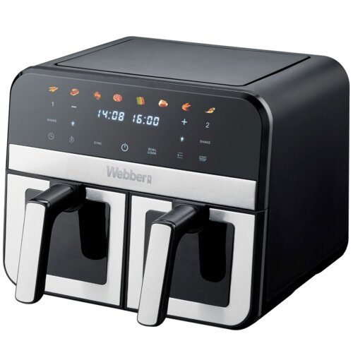 Air Fryer Frytkownica beztłuszczowa WEBBER AF900 9l z podwójnym koszem i 8 automatycznymi programami