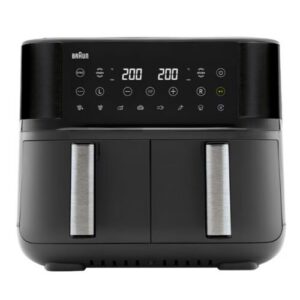 Air Fryer Frytkownica beztłuszczowa BRAUN TD3030.IBK 8l z podwójnym koszem 8 automatycznych programów