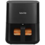 Air Fryer Frytkownica beztłuszczowa LOVIO PureFry LVAF001BK 5l z okienkiem do obserwacji postępów gotowania