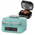 Air Fryer Frytkownica beztłuszczowa TURBOTRONIC TT-AG700 Turkusowy 5.5l cyfrowy panel sterowania