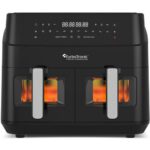Air Fryer Frytkownica beztłuszczowa TURBOTRONIC TT-DAF6W Czarny 9l z podwójnym koszem