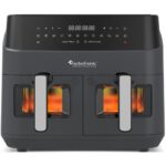 Air Fryer Frytkownica beztłuszczowa TURBOTRONIC TT-DAF6W Szary 9l z podwójnym koszem