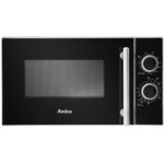 Kuchenka mikrofalowa AMICA AMGF20M1GS 700W średnica 24.5 cm pojemność 20L MultiWave System Czarno-srebrny