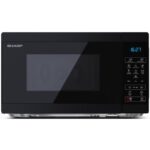 Kuchenka mikrofalowa SHARP YC-MS02E-B 800W średnica 25.5 cm pojemność 20L Czarny