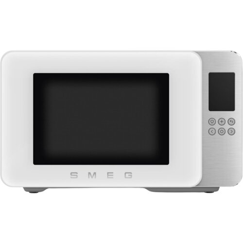 Kuchenka mikrofalowa SMEG Collezione MOC01WHMEU 1900W średnica 28 cm pojemność 29l Technologia Inverter Auto Defrost Quick Start Biały