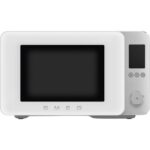 Kuchenka mikrofalowa SMEG Collezione MOC02WHMEU 2100W średnica 28 cm pojemność 27L Technologia Inverter Auto Defrost Quick Start Biały